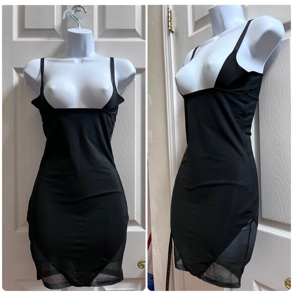 Red Hot by Spanx Black Open Bust  Adjustable Straps Shapewear Full Slip Medium - Picture 3 of 14